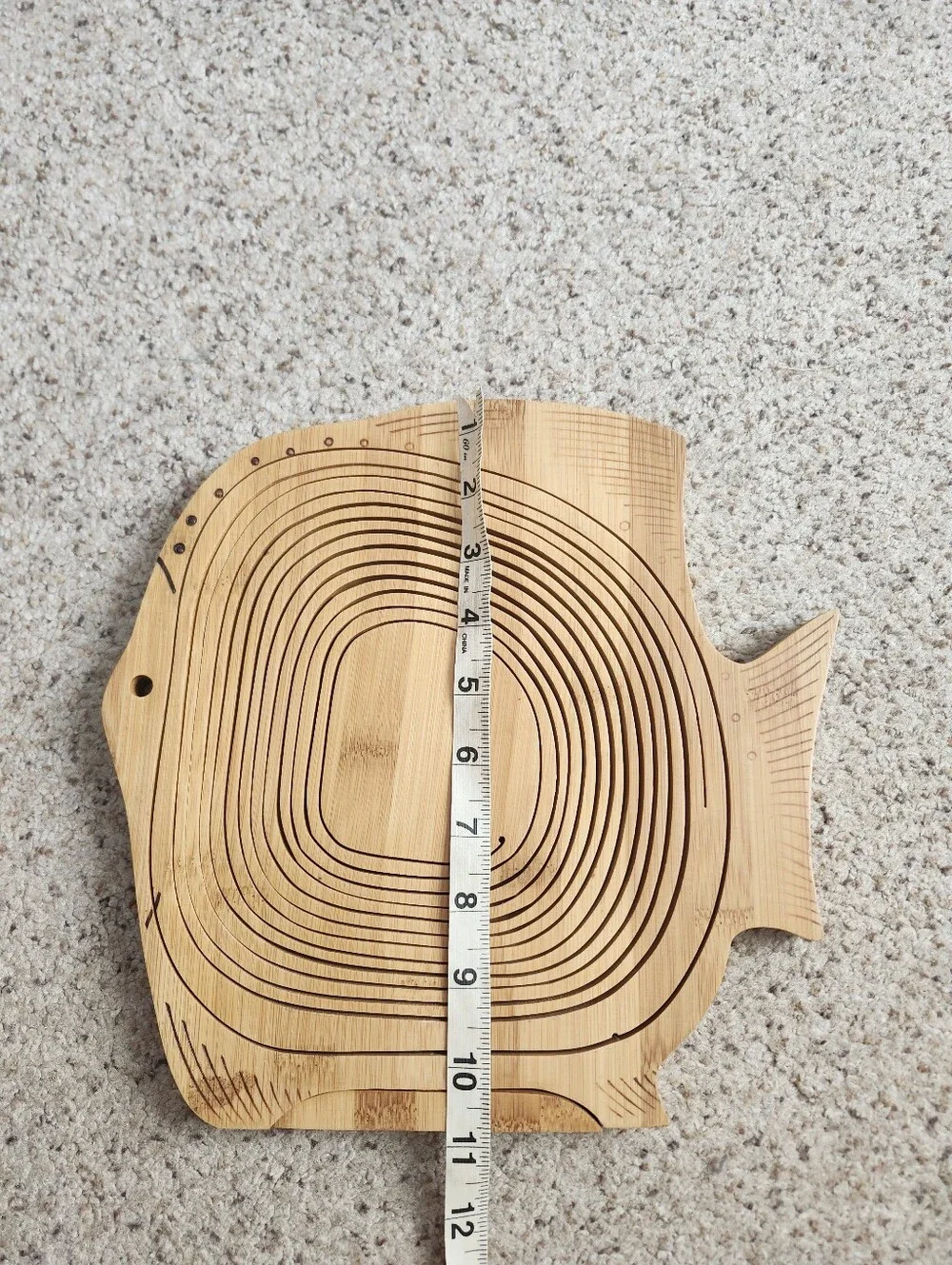 Vintage Fish-Shaped Wooden Basket